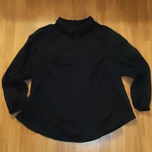 BOGO Lane Bryant Size 28 Black Button Down Shirt